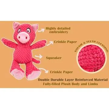 Durable Jalousie Dog Squeaky Toys Multipack for Playtime Fun