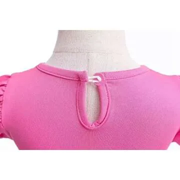 Szytypyl Princess Peach Costume for Baby Girls Halloween Outfit Pink Dress Up with Headband