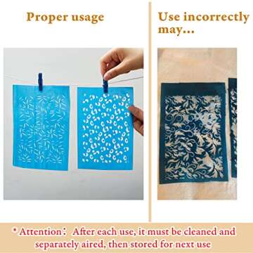 10 Pcs Silk Screen Stencils for Polymer Clay Reusable Silkscreen Print Kit Mesh Stencils Transfer DIY Crafts Printing Home Decoration Jewelry Wood Fabric Shirts Paper, 4 x 6 Inch