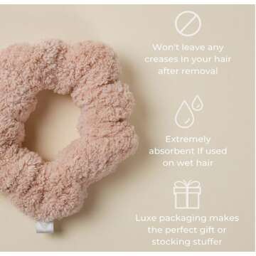 VOLO Salt White Spa Headband & Wristbands for Washing Face | Makeup Headband Holds Hair Back & Wrist Band Scrunchies Stops Face Wash & Water from Spilling Down Arms | Facial Care Bundle | Microfiber