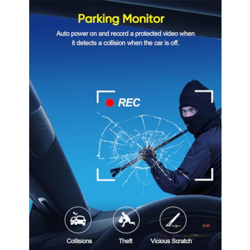 Galphi 3 Channel Dash Cam with Night Vision and Loop Recording