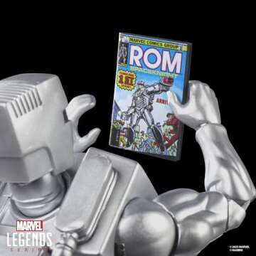 Marvel Legends Series ROM: Spaceknight, Comics-Inspired Collectible 6-Inch Scale Action Figure with Character-Sized Comic Accessory