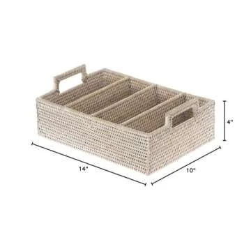 KOUBOO Lo Jolla Rattan Flatware Tray - Elegant Storage Solution