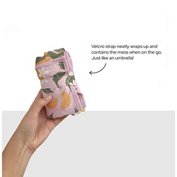 Bibbrella Long Sleeve Bibs for Messy Eaters, Full Coverage Bibs For Baby and Toddlers, Baby Led Weaning Bibs 6m-3y, Toddler Bibs 1-3 years Waterproof Bibs, Citrus