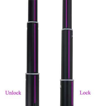 ANG Dog Flirt Pole,Extendable Dog Teaser Wand with 2 Replacement Chew Tail Rope,Interactive Dog Outdoor Toy for Training,Exercising(Black Small)