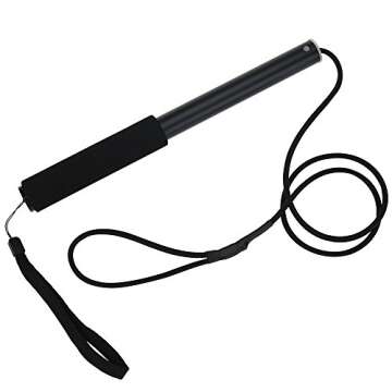 ANG Dog Flirt Pole,Extendable Dog Teaser Wand with 2 Replacement Chew Tail Rope,Interactive Dog Outdoor Toy for Training,Exercising(Black Small)