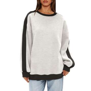 Beaully Womens Cozy Color Block Fleece Sweatshirt