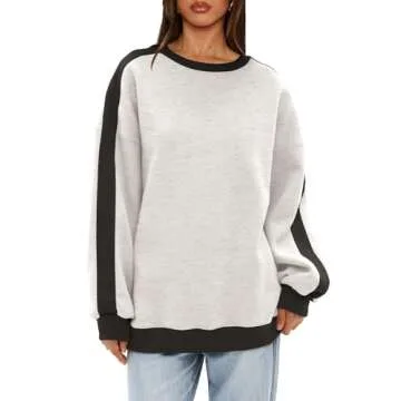 Beaully Womens Cozy Color Block Fleece Sweatshirt