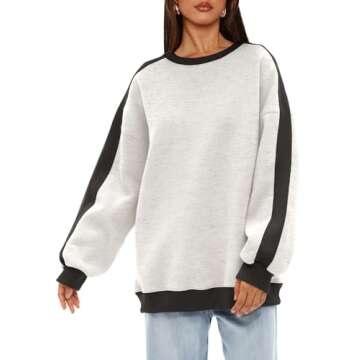 Beaully Womens Cozy Color Block Fleece Sweatshirt