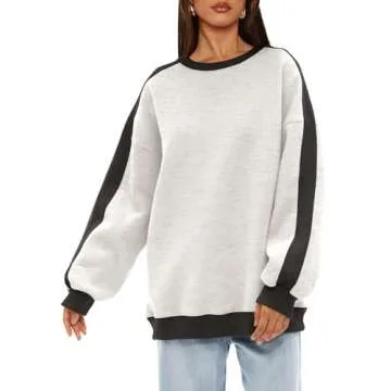 Beaully Womens Cozy Color Block Fleece Sweatshirt