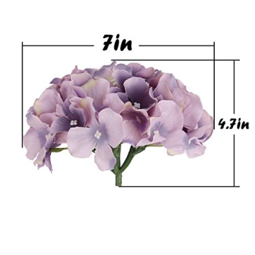 Flojery Silk Hydrangea Heads for Home Wedding Decor