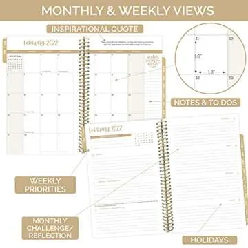 bloom daily planners 2022 Calendar Year Day Planner (January 2022 - December 2022) - 5.5” x 8.25” - Weekly/Monthly Agenda Organizer Book with Stickers & Bookmark - Earthy Abstract