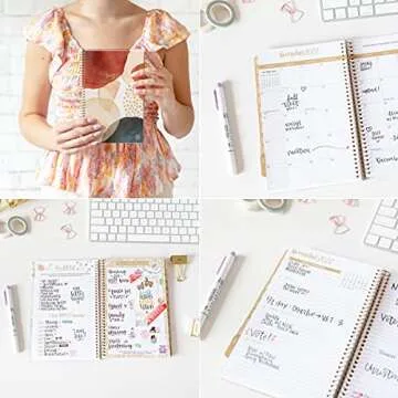 bloom daily planners 2022 Calendar Year Day Planner (January 2022 - December 2022) - 5.5” x 8.25” - Weekly/Monthly Agenda Organizer Book with Stickers & Bookmark - Earthy Abstract