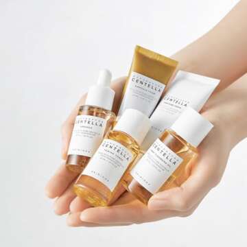 SKIN1004 Madagascar Centella Travel Kit, Toner, Ampoule, Soothing Cream, Cleansing Oil, Ampoule Foam...