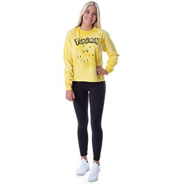 Stylish Pokémon Pikachu Tie Dye Long Sleeve Tee