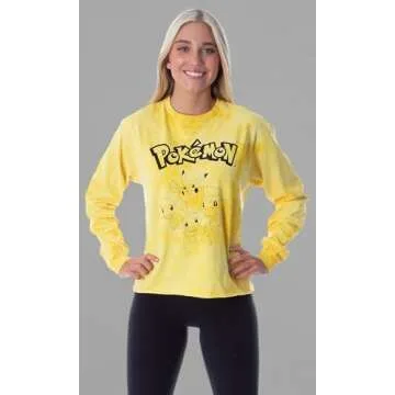 Stylish Pokémon Pikachu Tie Dye Long Sleeve Tee