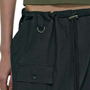 Women's Y2k Low Waist Long Cargo Skirt Retro Shirred Baggy Skirt 90s E Girl Ruched Maxi Skirt with Pockets