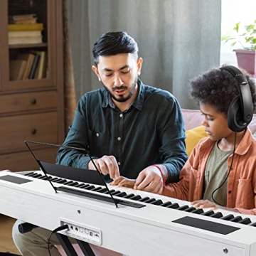 MUSTAR 88 Key Weighted Digital Piano with Stand & Sustain Pedal