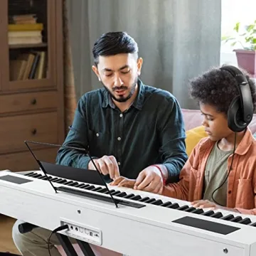MUSTAR 88 Key Weighted Digital Piano with Stand & Sustain Pedal