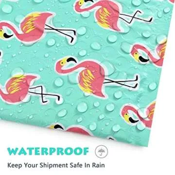 UCGOU Bubble Mailers 6x10 Inch Flamingo Designer 25 Pack Poly Padded Envelopes Small Business Mailing Packages Self Seal Adhesive Waterproof Boutique Shipping Bags for Jewelry Makeup Supplies #0