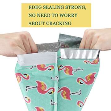 UCGOU Bubble Mailers 6x10 Inch Flamingo Designer 25 Pack Poly Padded Envelopes Small Business Mailing Packages Self Seal Adhesive Waterproof Boutique Shipping Bags for Jewelry Makeup Supplies #0