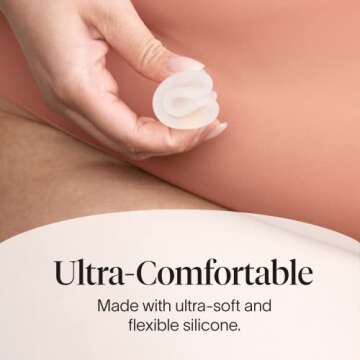 Cora Menstrual Period Cup | Comfortable, Easy to Use | Soft, Medical Grade Silicone | Flexible Fit | Leak Protection, Foldable, Sustainable, Reusable Alternative to Tampons/Pads (Size 1)