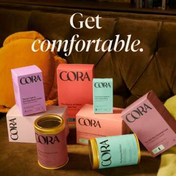 Cora Menstrual Period Cup | Comfortable, Easy to Use | Soft, Medical Grade Silicone | Flexible Fit | Leak Protection, Foldable, Sustainable, Reusable Alternative to Tampons/Pads (Size 1)