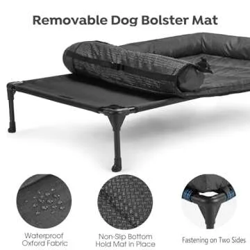 Veehoo Cooling Elevated Dog Bed with Waterproof Cushion  Large