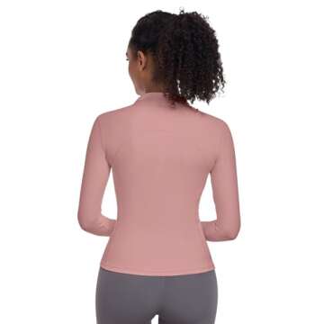 VUTRU Zip Up Athletic Jacket Lightweight Yoga Jacket Workout Running Jackets for Women Cropped Jacke...