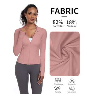 VUTRU Lightweight Yoga Jacket for Women with Pockets