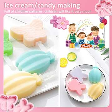 CosArt Silicone Popsicle Molds, 4 Pack Fun and Functional Kitchen Essential