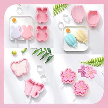 CosArt Silicone Popsicle Molds - Cute & Reusable Ice Cream Maker