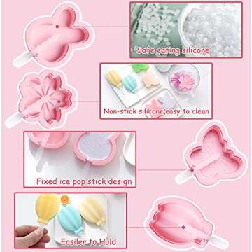 CosArt Silicone Popsicle Molds - Cute & Reusable Ice Cream Maker