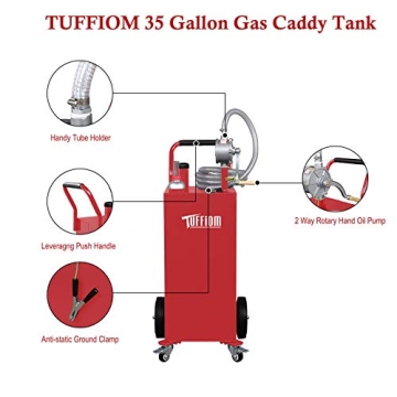 35 Gallon TUFFIOM Gas Caddy - Safe Fuel Storage & Transfer