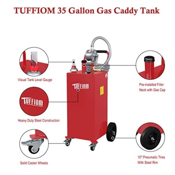 35 Gallon TUFFIOM Gas Caddy - Safe Fuel Storage & Transfer