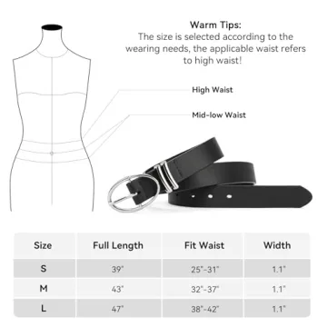 Trendy Leather Belt for Women | Stylish Adjustable Design