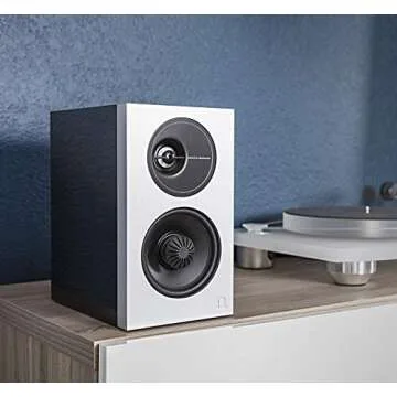 Definitive Technology D7 High Performance Demand Series Bookshelf Speakers, New and Unique Tweeter Design, Acoustically Transparent Magnetic Grille, Pair, Premium Piano Black.