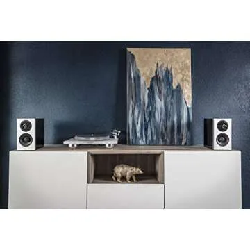 Definitive Technology D7 High Performance Demand Series Bookshelf Speakers, New and Unique Tweeter Design, Acoustically Transparent Magnetic Grille, Pair, Premium Piano Black.