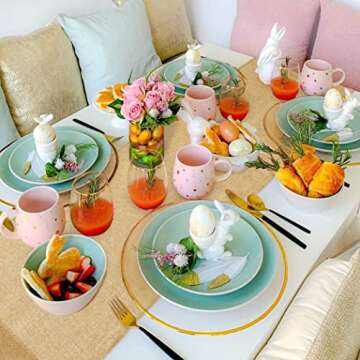 B-COOL Burlap Table Runner Pack of 2 Wedding Thanksgiving Burlap Table Runners Neutral Jute Vintage Rolls 12x84inch for Holiday Fall Table Cover Decoration Khaki