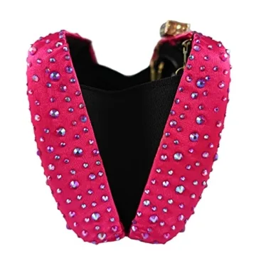Boutique De FGG Elegant Women Crystal Clutch Purse Formal Evening Bags Wedding Clutch Purse Cocktail Rhinestone Handbag,Mini,Fuchsia