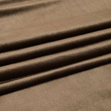 Primrose Brown Velvet 96" Curtains - Blackout Panels