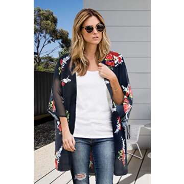 Chic Women's Floral Cardigan for Summer Outings