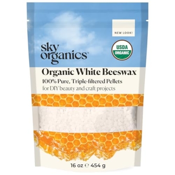 Sky Organics Pure Organic Beeswax Pellets - Perfect for Candle Making, Lip Balm, and More - 16oz