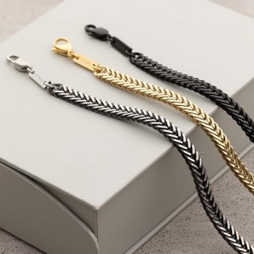 Galis Chain Bracelets For Men - Premium Stainless Steel Mens Bracelet, Gold Plated Non Tarnish Bracelet - This Snake Chain suits as Everyday Men's Bracelets is Stylish Gifts For Him 7"