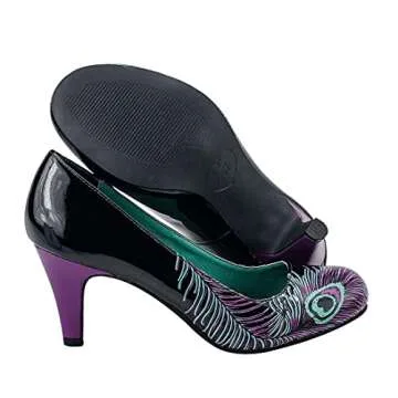 T.U.K. Women's A8480L Pump,Black/Purple/Green,8 M US