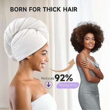 Umisleep Microfiber Hair Towel Wrap Set for Efficient Drying