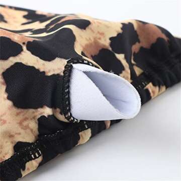 SUUKSESS Women String Triangle Bikini Sets Tie Side Thong Sexy Halter Swimsuits 2 Pieces (Cheetah, S)