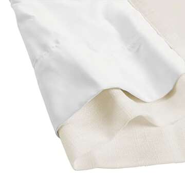 TWOPAGES Off White Linen Blend 108 Inches Long Blackout Curtain for Bedroom Kids Room Linen Blend Thermal Insulated Curtain with Pinch Pleated and Back Tab Heavy Weight Drape (52Wx108L, 1 Panel)