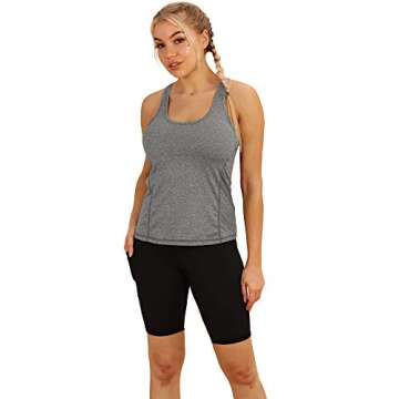 Icyzone Women's Racerback Workout Tank Tops - 3-Pack