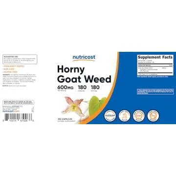 Nutricost Horny Goat Weed Extract 180 Capsules 600mg